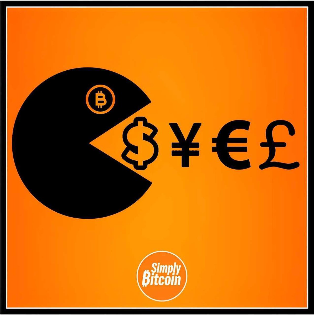 Bitcoin eats fiat currency