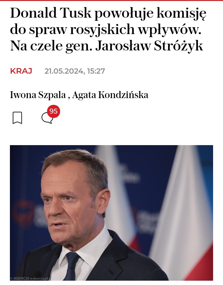 'Rekomendować swoich przedstawicieli mają jeszcze szef MON, MSZ, cyfryzacji, finansów, aktywów państwowych, ale też kultury i dziedzictwa narodowego, bo - jak mówił Tusk - komisja 'ma zbadać ewentualny 👉wpływ na media'‼️ 

Czy już jest jasne dlaczego presstytutki medialne wyją?