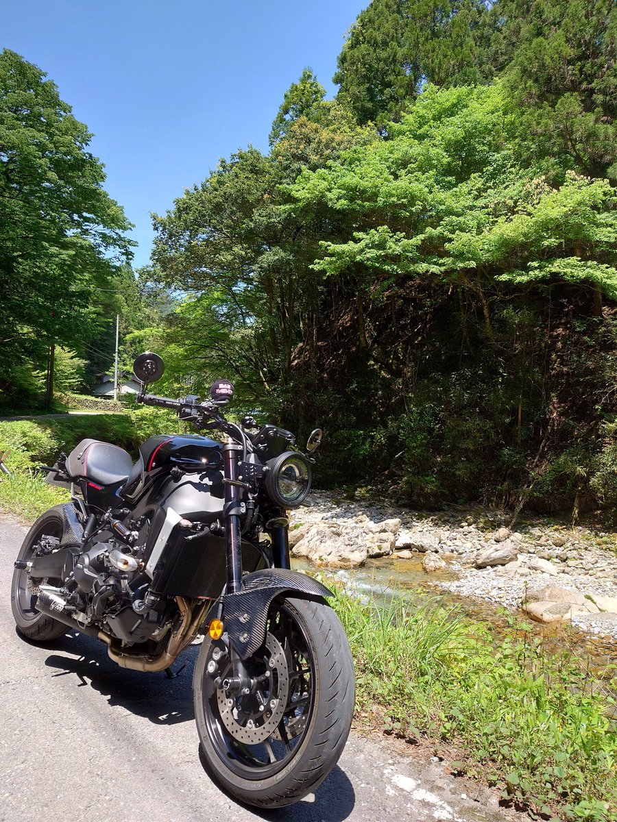 おはようございます😊☀
清流沿い気持ち良すぎますね👍
#これを見た人は愛車の斜め45度の写真を貼れ

( •́ ਊ •̀)📸　　　🏍🌲