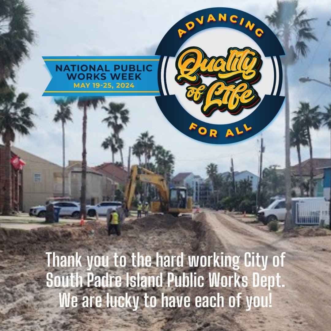 Thank you to the City of SPI Public Works Dept. for all of your hard work.  

#spichamber #KeepItLocalSPI #ChamberStrong #SmallBusiness #EatLocal #ShopLocal #PlayLocal #ReferLocal #HireLocal #SouthPadreIsland #SPI #PortIsabelTX #LagunaVista