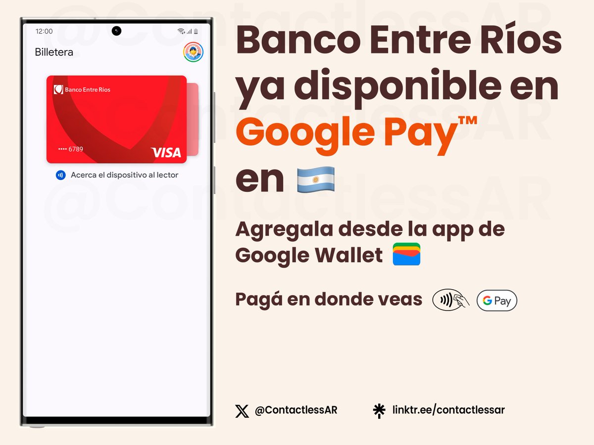 Se suma el Nuevo Banco de Entre Ríos a Google Pay, ya se pueden agregar las tarjetas de débito a Google Wallet.