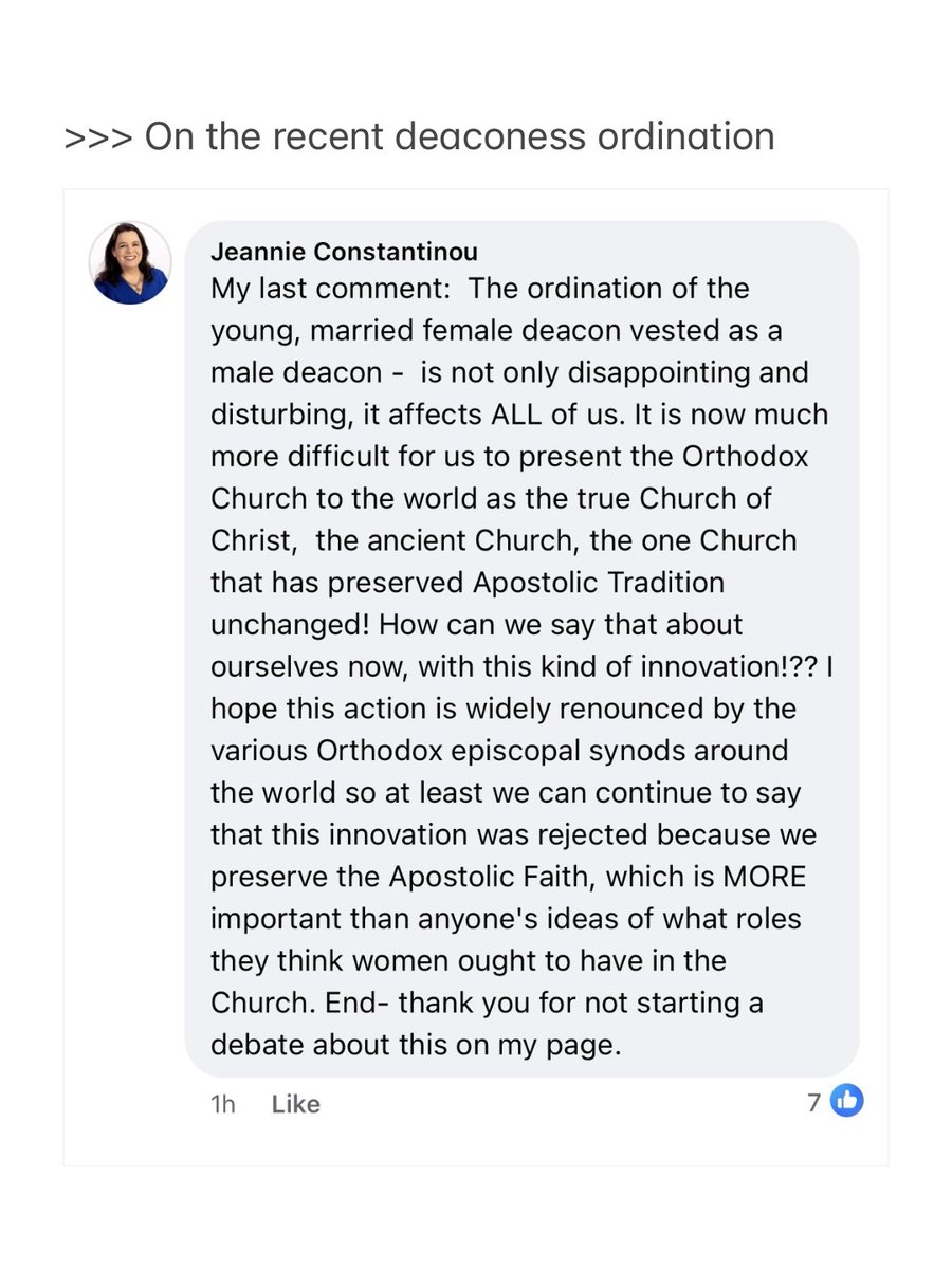 Dr. Jeannie Constantinou is a distinguished scholar and balanced servant of the church. Her views are in stark contrast with the caricatures some have unfairly crafted.