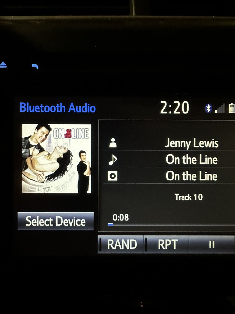 AlanHamari's tweet image. My new (old) car tries to find the album art for the music I play off my phone and thinks this @jennylewis album is a Lance Bass movie instead