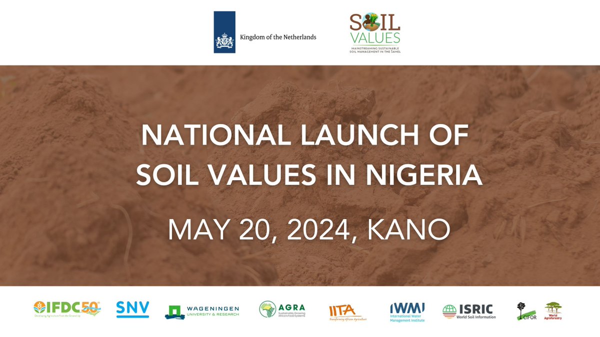 Suivez en direct le lancement national de #SoilValuesProgram au Nigéria ➡️ buff.ly/3V4vrvW Follow the live national launch of #SoilValuesProgram in Nigeria ➡️ buff.ly/3V4vrvW
