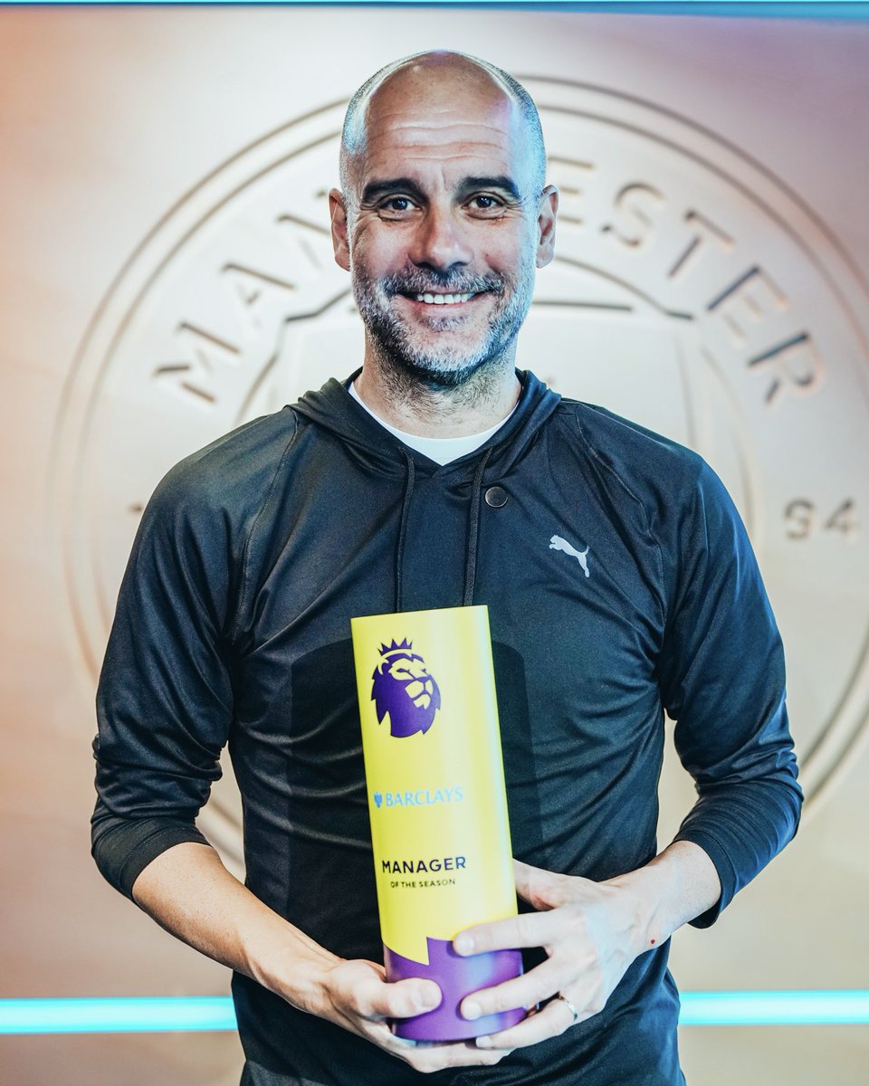Leading his club to the Premier League title 🏆

Congratulations to the 2023/24 @BarclaysFooty Manager of the Season, Pep Guardiola! 👏

#PLAwards | @ManCityUS