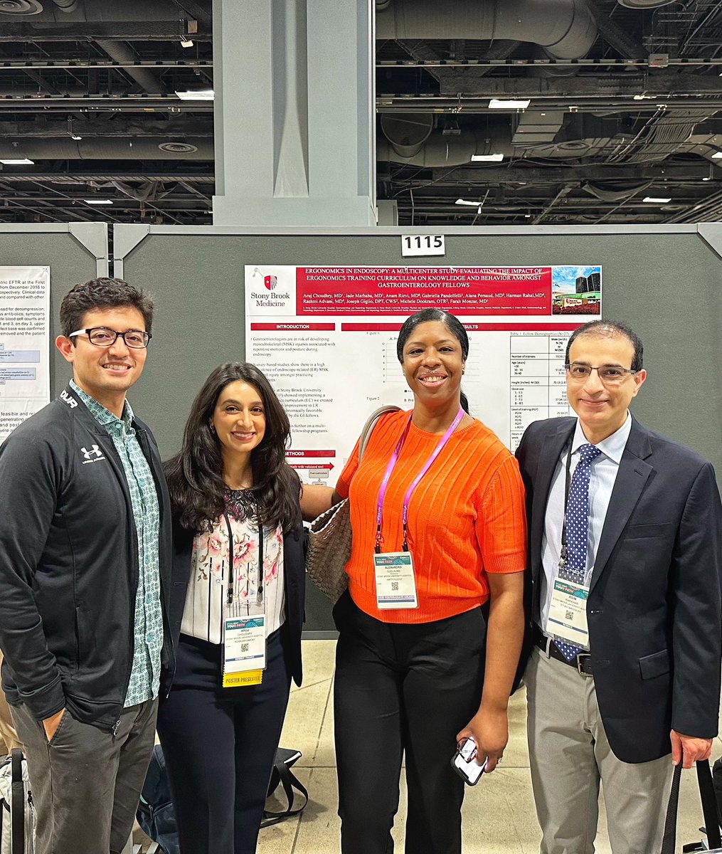 Very thankful to my mentor @FarahMonzurMD and @StonyBrookGI for their continued support in my training and education. Rounding out some final poster presentations as a Stony Brook GI fellow 🥹🥹 @DDWMeeting #GItwitter #DDW2024