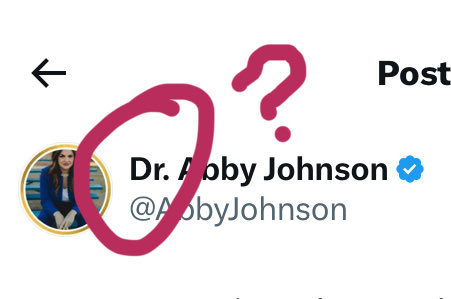 @AbbyJohnson Why are you impersonating a physician? Your bio doesn’t say you have a doctorate in anything.