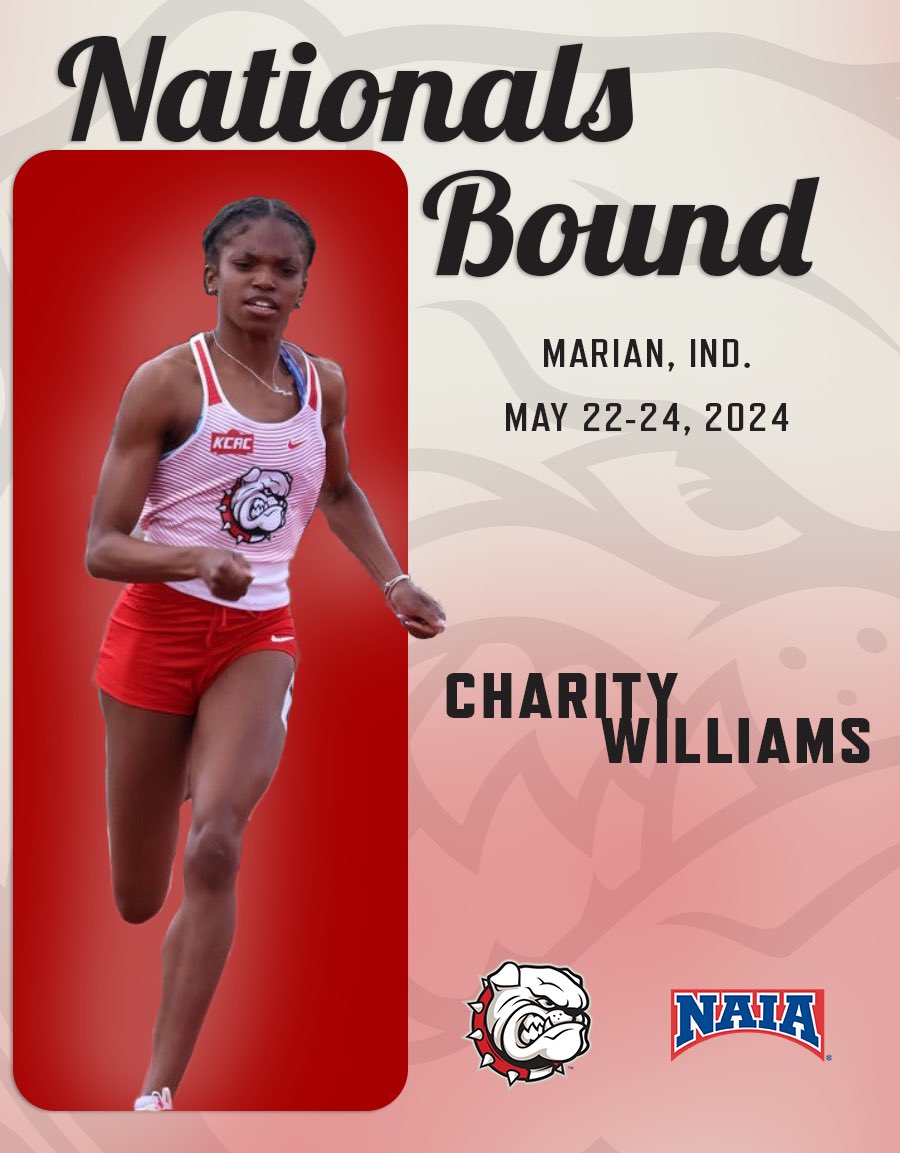 Good Luck at Nationals to <a href="/McPherson_XCTF/">McPherson College XCTF</a> Charity Williams in the 100m Hurdles! #BulldogPride #skodogs