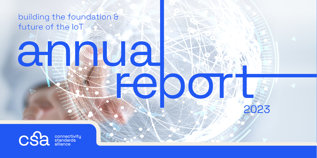 #ICYMI: The Alliance is pleased to share our 2023 Annual Report highlighting the accomplishments of our Working Groups, the Alliance’s regional progress, the impacts of Certification & Marketing, and more!

Read our Annual Report: bit.ly/4bCbh1M

#csaiot #standardsmatter
