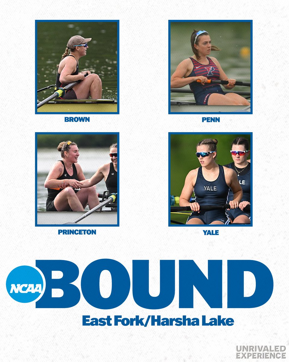 NCAA BOUND. Four Ivies (‼️) were selected to compete in the NCAA Women's Rowing Championship set for May 31 - June 2 in East Fork/Harsha Lake in Bethel, Ohio. 🌿🚣‍♀️