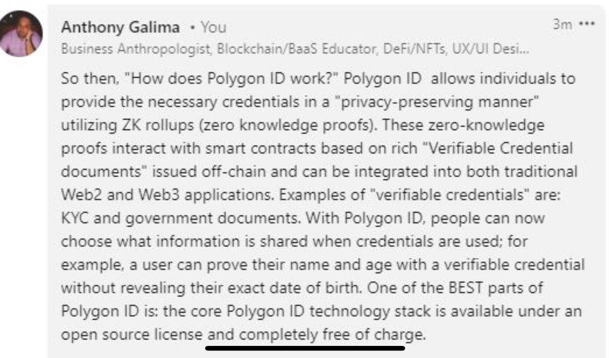 BusinessAnthro's tweet image. What is #PolygonID: 

(cc @ravikantagrawal &amp;amp; @sandeepnailwal)