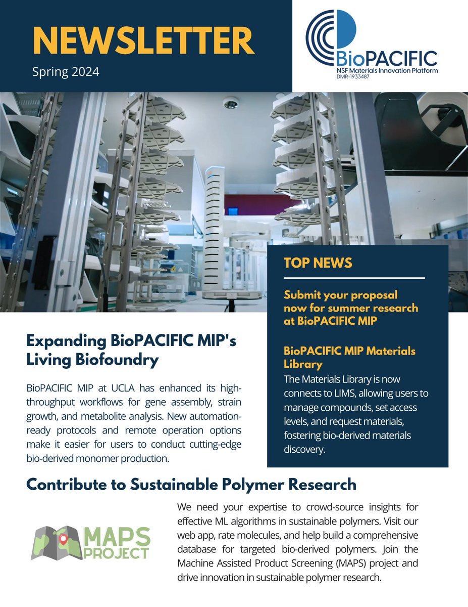 📢 Our latest newsletter is here! Dive into the latest updates, insights, and stories from our community. Don't miss out! Read it now:
bit.ly/44S192C
#MaterialsScience #BioDerivedMaterials #Innovation #SustainableMaterials #Research 
#PolymerScience #ScientificDiscovery