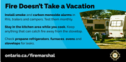 RVs, trailers & mobile homes aren’t exempt from the dangers of a traditional home! Install smoke and carbon monoxide alarms and test them monthly. Plan an escape in case of fire. Find more #FireSafety guidelines at: windsorfire.com/recreational-v…
