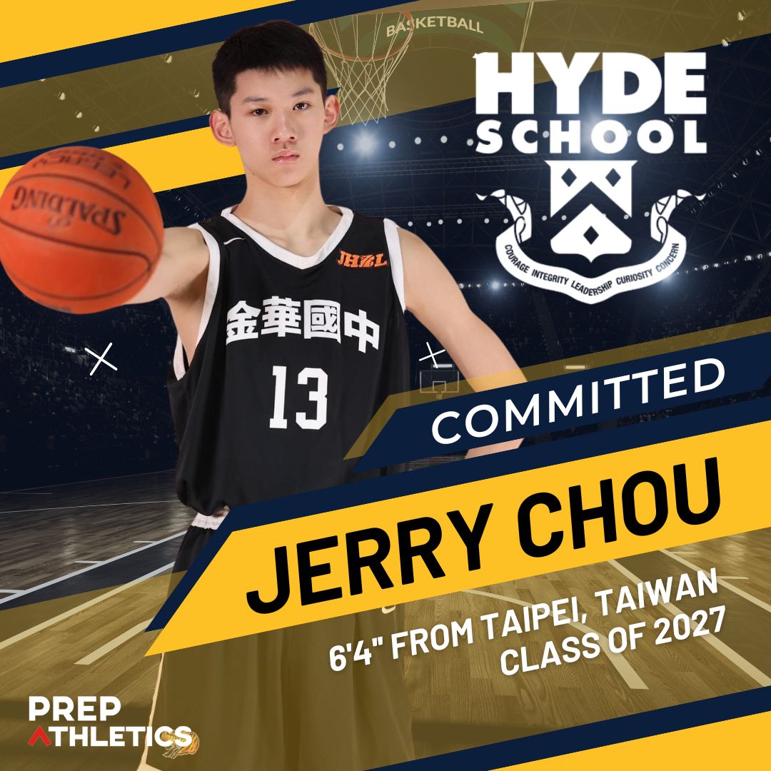 Congrats to Class of 2027 6'4'' Jerry Chou from Taipei Taiwan on his commitment to Hyde School! @HydeSchool_Bath @NERRHoops #prepschoolbasketball #collegerecruiting #prepschoolrecruiting #prepschool #basketballrecruit