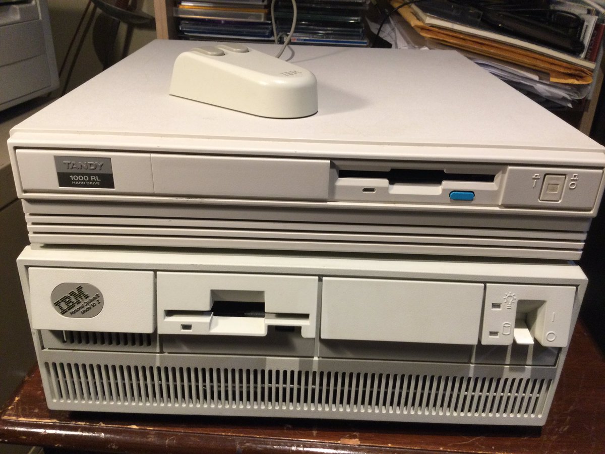 gordoslair's tweet image. Really digging these compact PC’s. Tandy 1000 RL and the IBM PS/2 Model 50 Z. #Tandy1000 #MSDOS #IBM