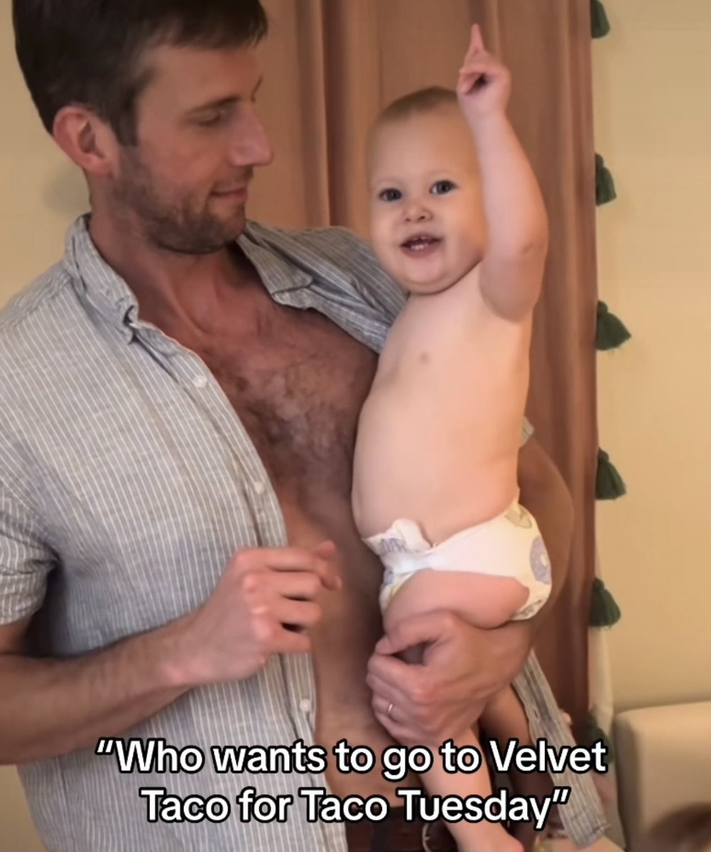 the baby is driving.