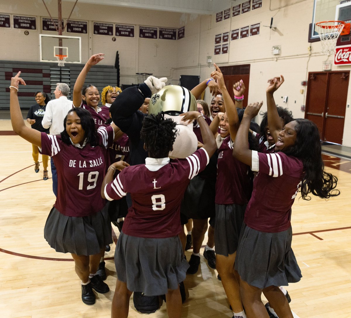 We hosted a High School Football Celebration at De La Salle for the Girls Flag Football team and the student body to celebrate the team's championship⚜️ Check out the gallery ➡️neworlns.co/4bFc4iE