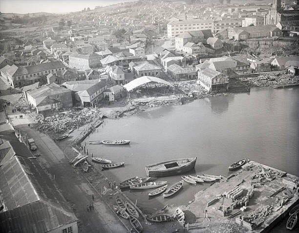 Costanera de Ancud, después del Gran Terremoto y Maremoto del 22 de Mayo de 1960.