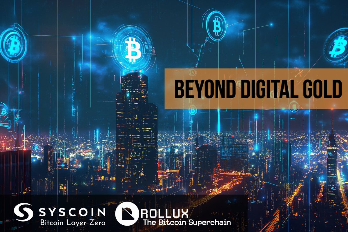 ⚡ Unlocking Bitcoin's potential: #Syscoin & #Rollux extend #BTC’s utility beyond a store of value or digital gold, empowering a new, decentralized global economy. Discover how in our latest article! 🔗 syscoin.org/news/beyond-di…