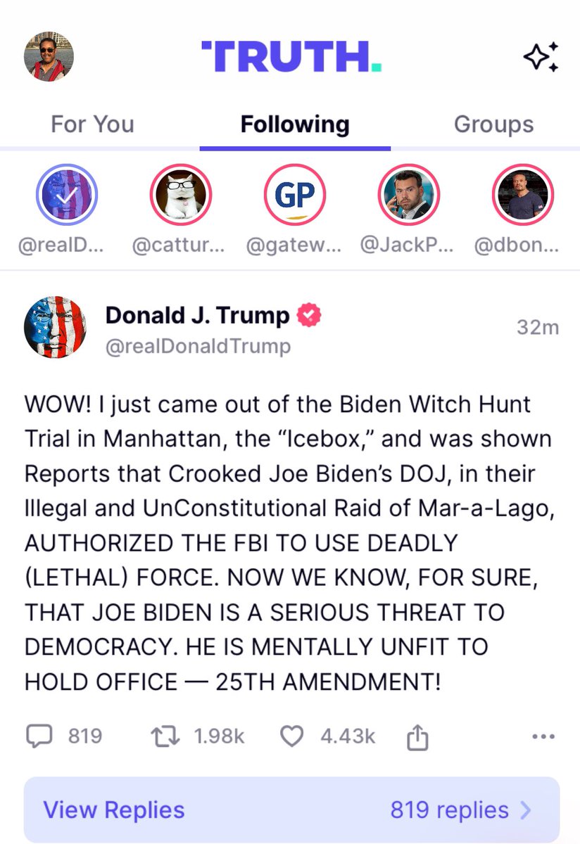 Wow…I didn’t believe it, so I checked myself. It’s true. The DOJ sent FBI agents to raid Mar-a-Lago with an authorization to use DEADLY FORCE as needed…KNOWING there would be armed Secret Service agents on the scene with similar authorization. They were tossing lit matches at