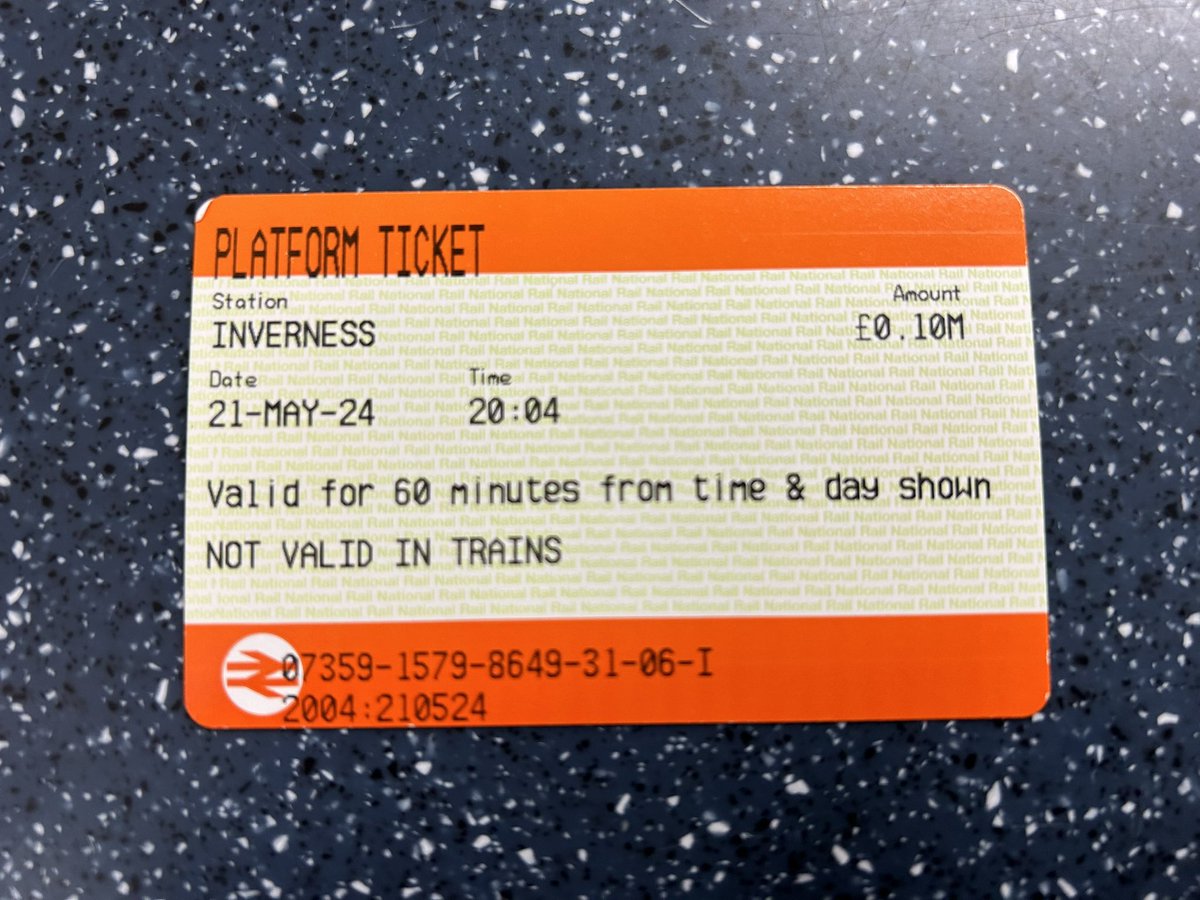 had nothing to do tn so i bought a platform ticket to see the caledonian sleeper off. ticket office happily sold it but ticket machines wouldn’t - so i asked guards what to do after office closes; they said “we don’t sell platform tickets” & were incredulous when i showed mine