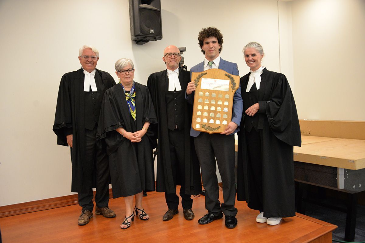 SMCS1852's tweet photo. Congratulations to Truman Topolski, this year’s Moot Court Top Oralist and recipient of the Shaughnessy Cup and also to our top team consisting of Truman and Conor Tanzola!
#smcsimpact https://t.co/fylQ3Jn7ap