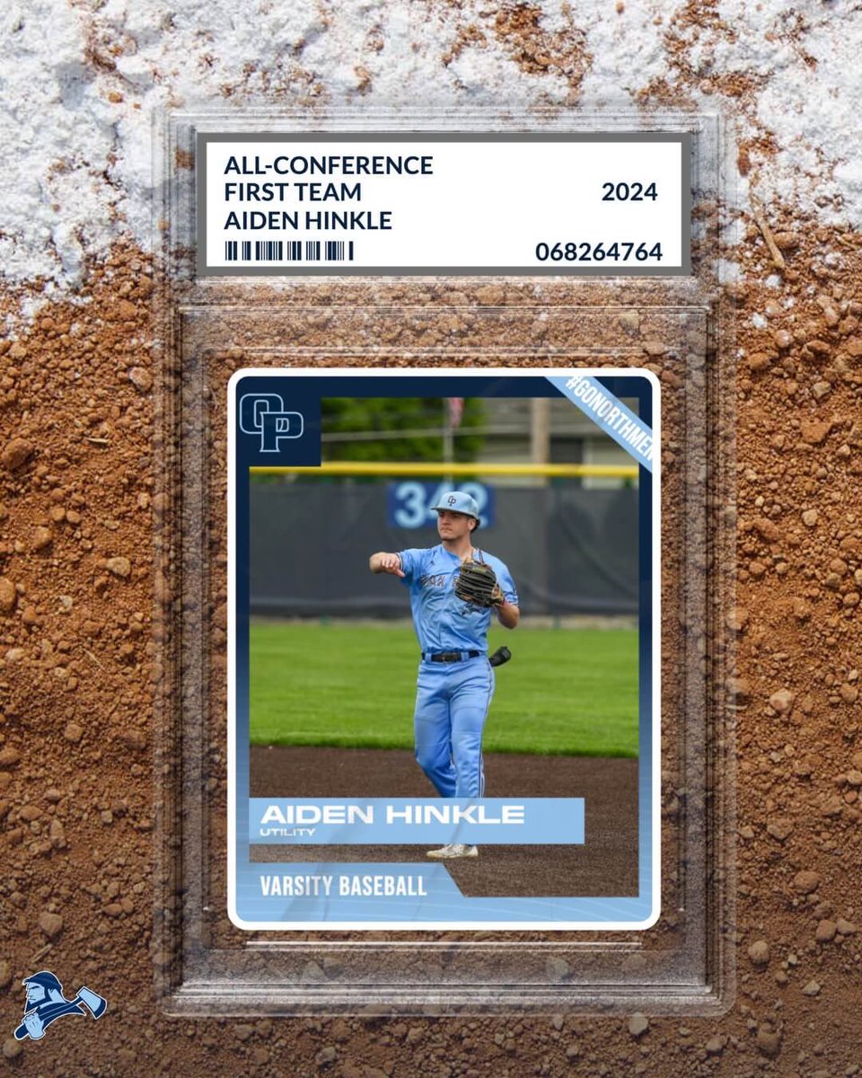 Congratulations to Senior Aiden Hinkle for earning Conference Player of the Year in back-to-back seasons. Hinkle led the team with a .435 AVG, 1.173 OPS, 50 H, 14 2B, 31 RBI, 37 runs, 26 BB, and 19 SB. On the mound, he went 4-4 with 52.1 IP, 1.87 ERA, 51 K, and only 17 BB.