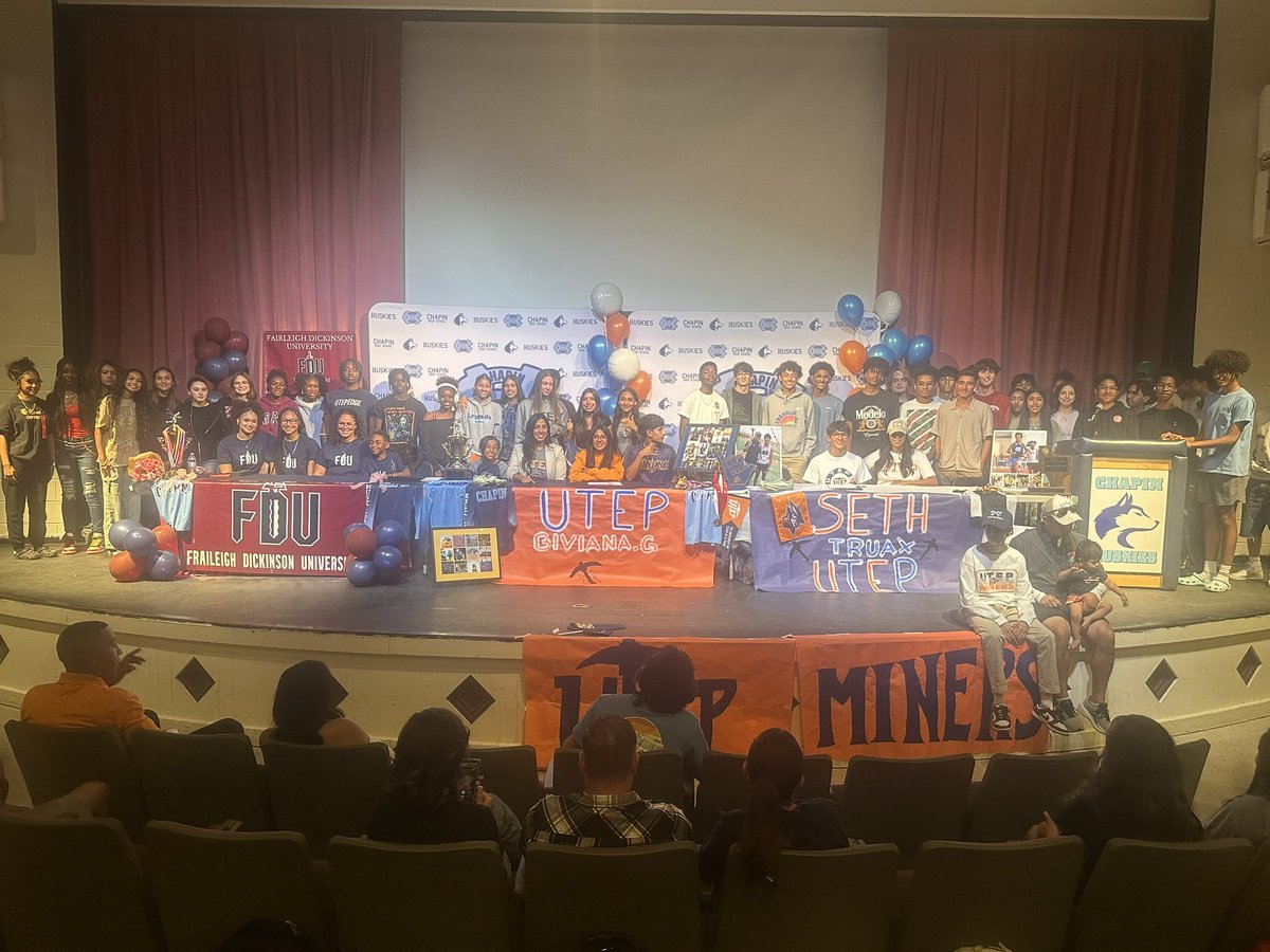Congratulations to Biviana Garcia, Seth Truax (UTEP signees) and Yakira De Rouen (Fairleigh Dickson University) for signing to compete at the next level to compete in XC/Track and Field!! Go Miners! Go Knights! Go Huskies!