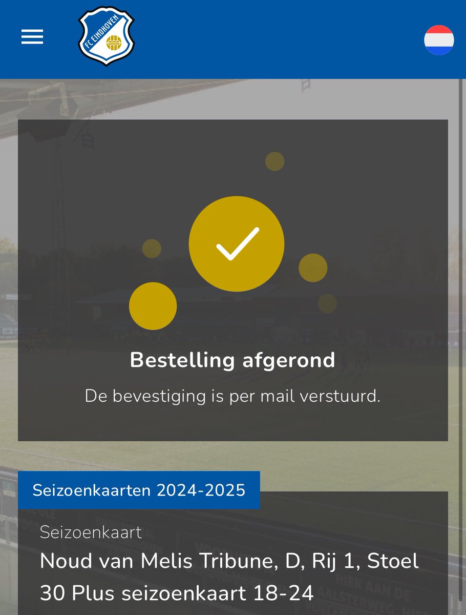 24/25 💙🤍⏳

Belangrijkste pasje uit de portemonnee is weer verlengd✅

#FCEindhoven