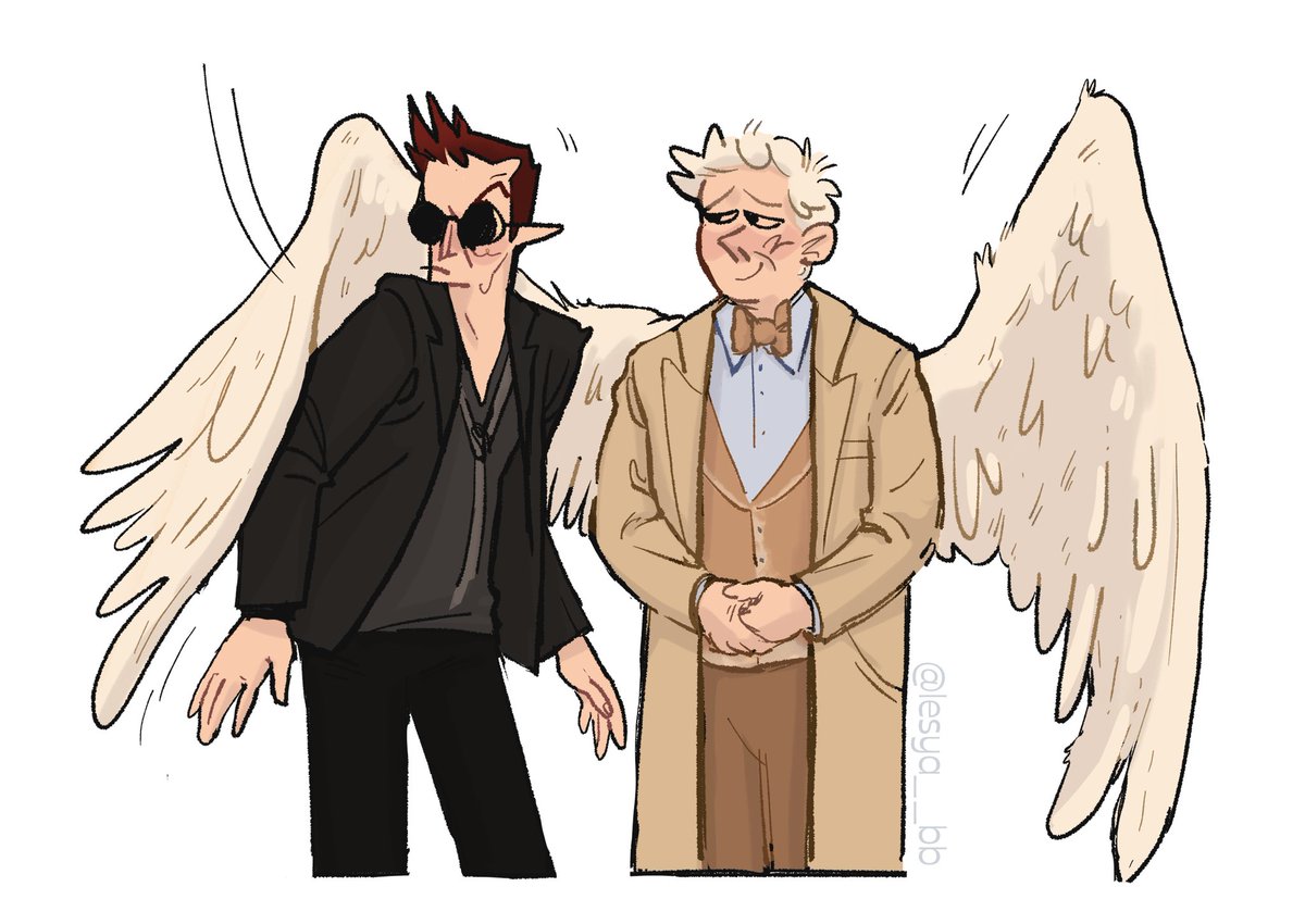 Lesya__bb's tweet photo. . ݁₊ ⊹ . ݁˖ . ݁

#goodomens #aziraphale #crowley #aziracrow #art #fanart https://t.co/eUVoC4gqWH