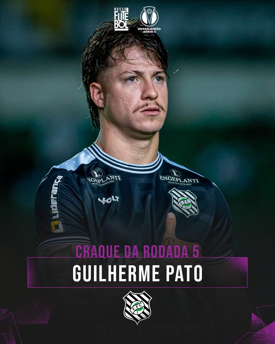 OLHA ELE AÍ 🦆🦆🦆

Em votação popular realizada no X (twitter), Guilherme Pato foi eleito o craque da rodada. O atacante do Figueira marcou um golaço e ainda deu uma assistência 🌪️⚫⚪

#NossaSérieC