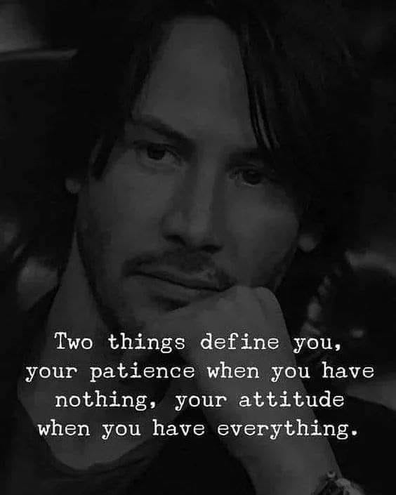 “Two thing that define you…”