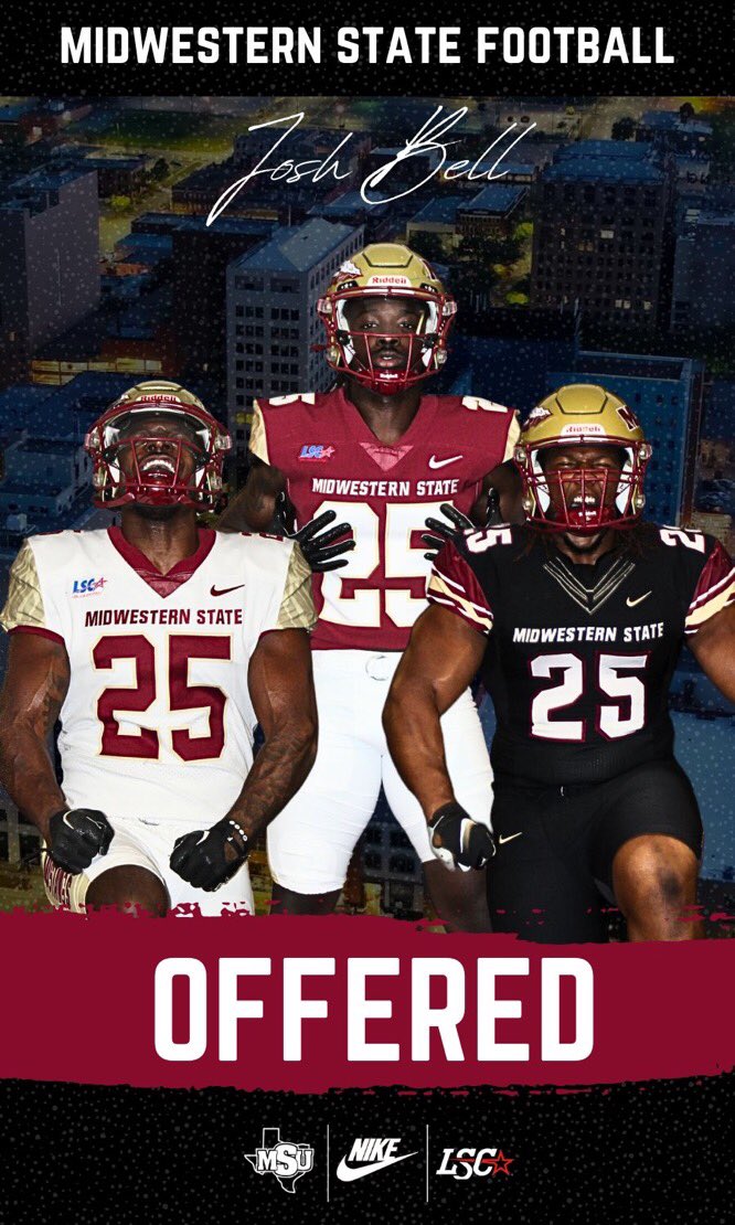 joshb2x's tweet photo. #AGTG Thank you again @MSUTexasFB for inviting me to your camp! I am proud to say I’ve received an offer after a great conversation with @CoachGassert! 
@RecruitTrinity @IAR2_Football @AaronLineweaver @MichaelTilmon93 @TheUCReport @dctf @On3Recruits https://t.co/QDzcNLVgJ1