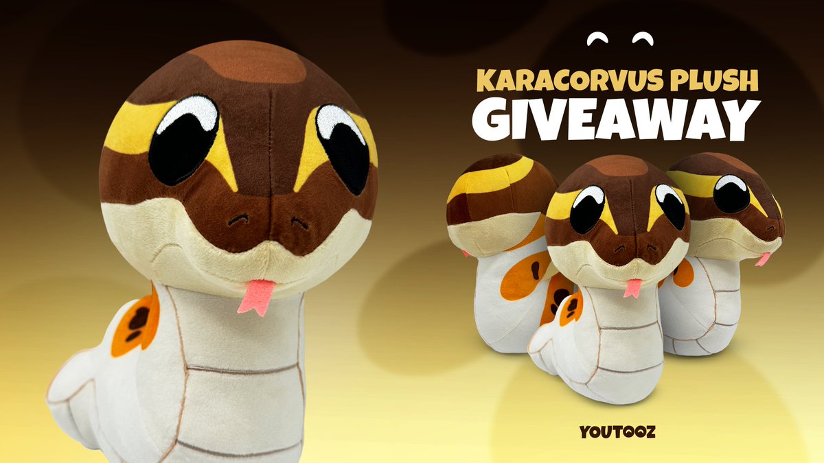 KaraCorvus's tweet photo. GIVEAWAY TIME!!

Retweet this post and follow @youtooz for a chance to win Soba, the ball python KaraCorvus plushie dropping on May 24th! https://t.co/UjYcwdPIWr