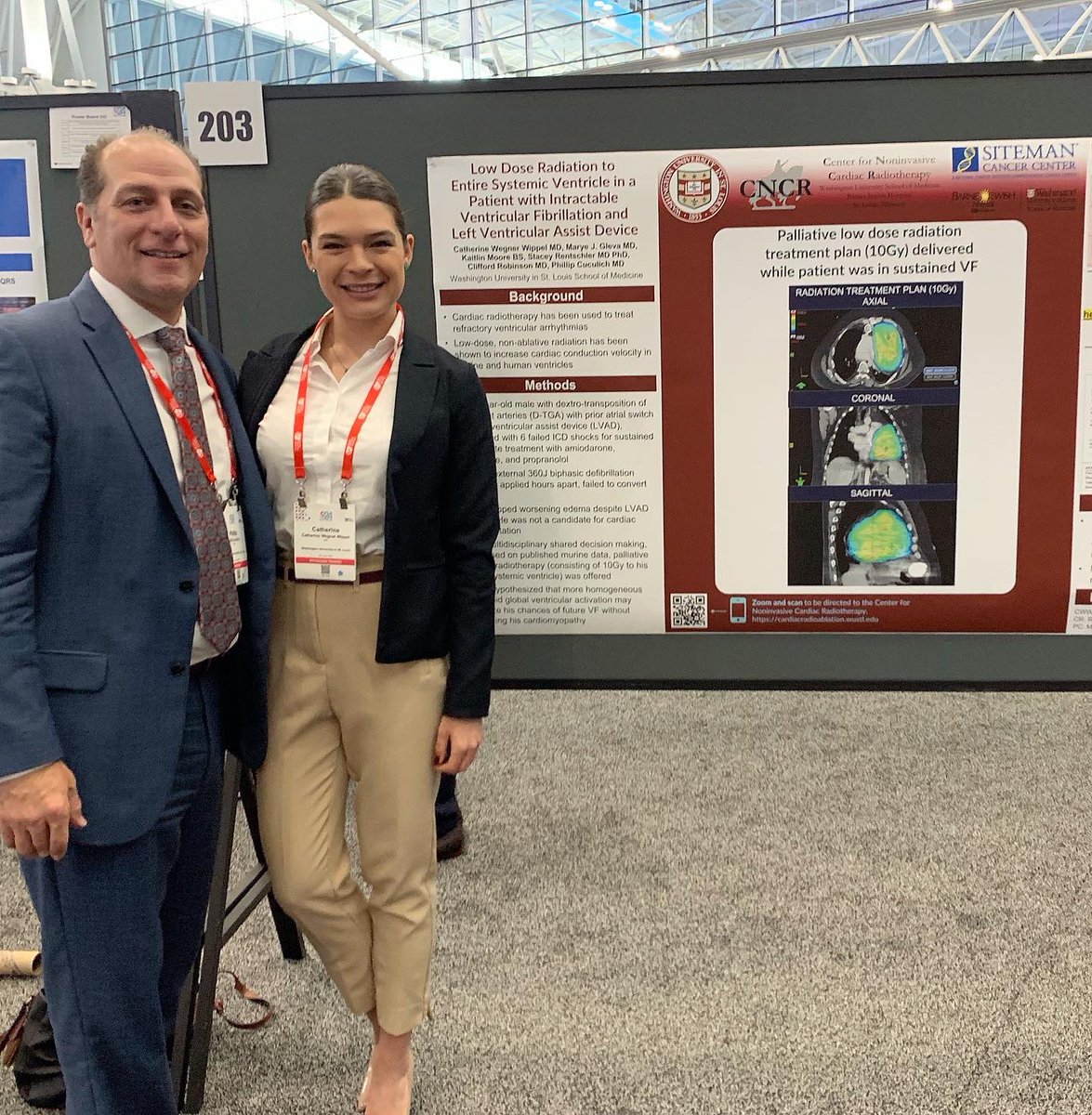 Catherine Wegner Wippel (@wegnerwippelmd) on Twitter photo Talked about how low dose radiation to entire ventricle can get a patient out of refractory VF this weekend at the <a href="/HRSonline/">Heart Rhythm Society</a> 2024 meeting. How cool is that?!
Grateful to my mentors (especially <a href="/DoctorPhillEP/">Phillip Cuculich, MD</a>) and all the opportunities I’ve been given at @WashUIMRes 🫀 Talked about how low dose radiation to entire ventricle can get a patient out of refractory VF this weekend at the <a href="/HRSonline/">Heart Rhythm Society</a> 2024 meeting. How cool is that?!
Grateful to my mentors (especially <a href="/DoctorPhillEP/">Phillip Cuculich, MD</a>) and all the opportunities I’ve been given at @WashUIMRes 🫀
