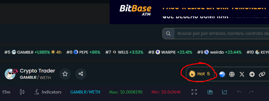 $GAMBLR hot 5 on <a href="/DEXToolsApp/">DEXTools</a> 

Dex: dextools.io/app/es/base/pa…

Hit the 👍