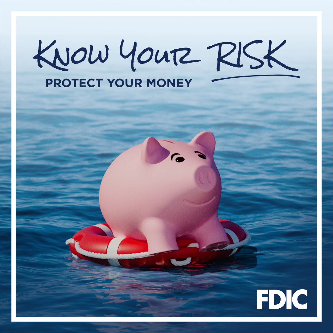 How secure is your money? Money deposited in an FDIC-insured bank is covered to at least $250,000 if the bank fails. Learn how deposit insurance works at hubs.ly/Q02xPxF-0 #IsYourMoneyInsured