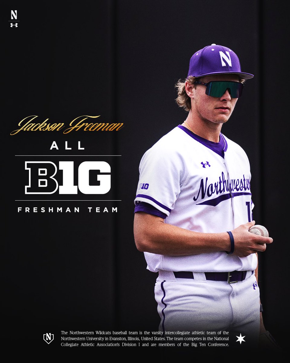 First-Year Phenom 🤩 @Jacksonrfreeman earns @B1Gbaseball All-Freshman Team honors!