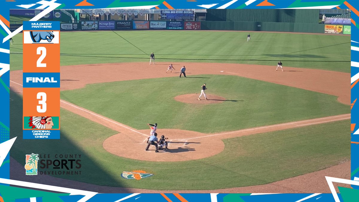 2024 #FHSAA Baseball #StateChampionships ⚾️🏆                         

Class 4A Semifinal #1: 
FINAL - @MulberryVarsity 2, @CGHSChiefs 3

#Chiefs advance to the #Class4A title game tomorrow against the winner of Semifinal #2