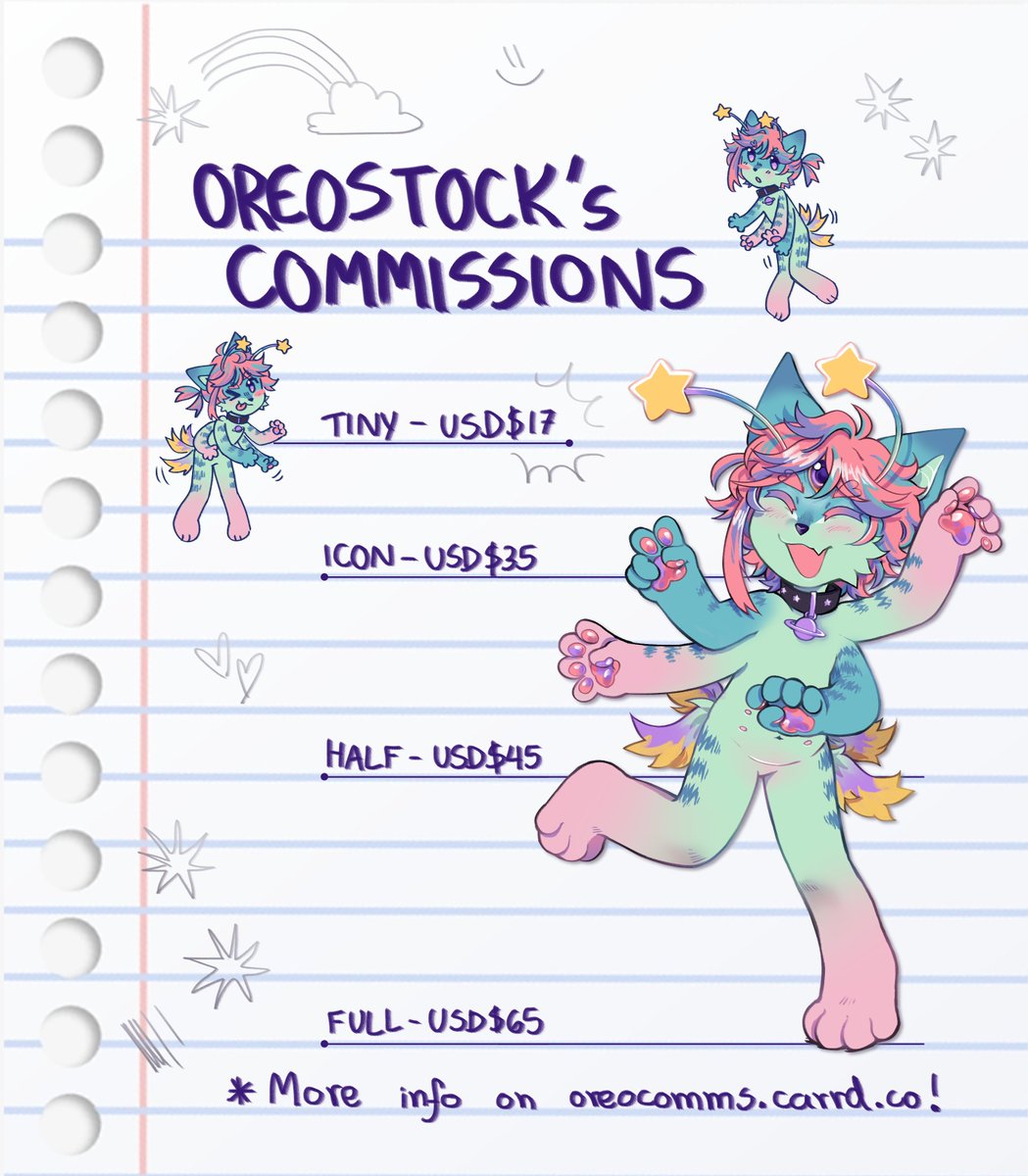 OR3OSTOCK's tweet photo. 🌷 My c✿mmissi✿ns are ✿pen! I'm taking 3 slots!!
↳ More options and info on carrd below!

 [ RTs are appreciated in this economy ! 💕] https://t.co/4pVCdiFMbA