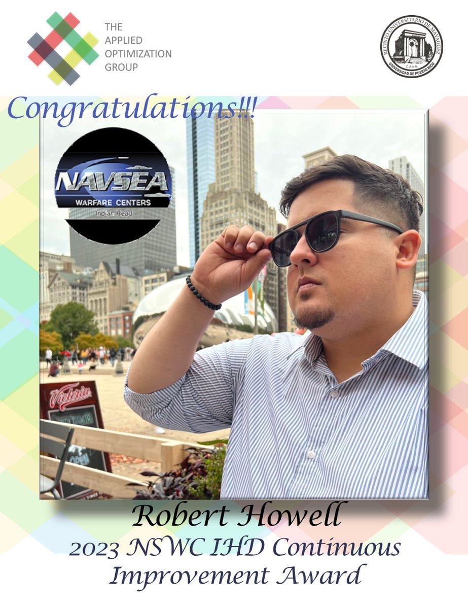 Congratulations, Robert!!!

#AogAchievers #Awards #UPRM #IE #CabreraResearch #NSWC