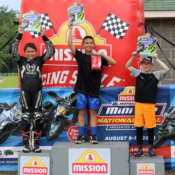 Congratulations to all the winners and participants this past weekend in the @MissionFoods Mini Cup by @Motul East Coast Qualifier at Carolina Motorsports Park. On to round 4 this coming weekend at @PittRace! #minicup #motoamerica #minibike