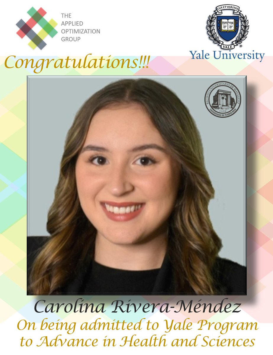 All the best, Carolina!!!

#AogAchievers #Yale #PATHS #UPRM #Biology #IsazaResearch