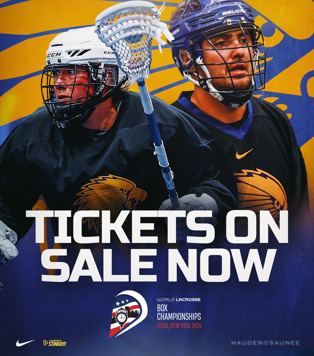 Tickets for the 2024 <a href="/WorldLacrosse/">World Lacrosse</a> Box Championships in Utica are on sale NOW!

Beat the rush and secure your ticket to the hottest event of the fall

INFO: bit.ly/WLBCtickets