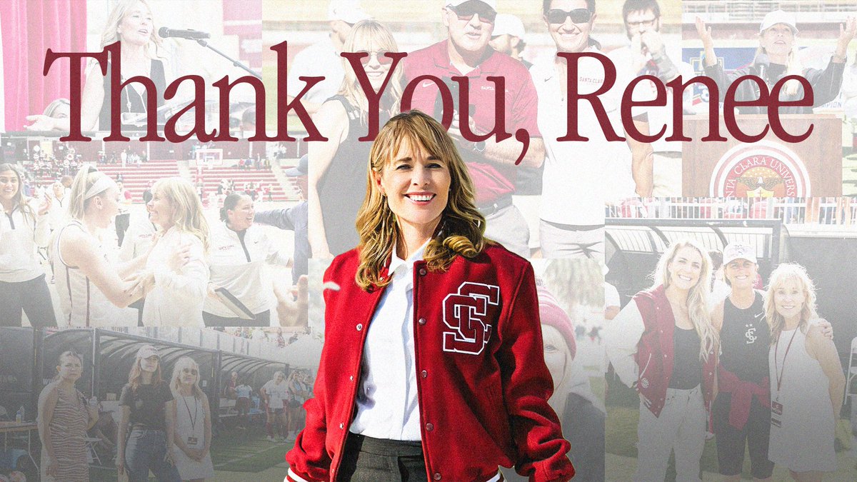 Renee Baumgartner has announced that she will be stepping away from her role as Director of Athletics we cannot thank Renee enough for everything she has done for Santa Clara Athletics during her nine years at the helm 🙏 ❤️ 📰 bit.ly/3UPKWq3 #StampedeTogether
