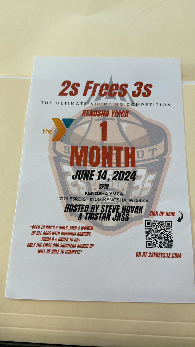 Did you know the Kenosha YMCA is holding a shooting competition hosted by Steve Novak and <a href="/TristanJass/">Tristan Jass</a> on June 14th? Sign up today!