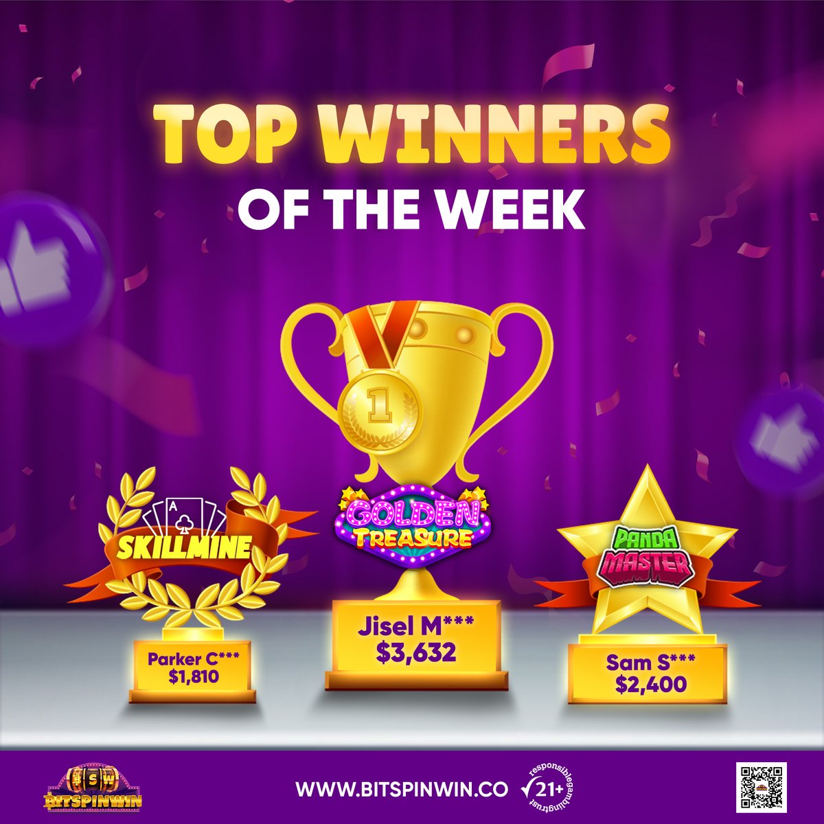 🎉Top 3 Winners scored high on... Skillmine, Golden Treasure & Panda Master! 😍 Could YOU be the next to unlock a massive payout? 🎰𝐃𝐞𝐩𝐨𝐬𝐢𝐭 𝐍𝐨𝐰: bit.ly/twdepositbsw . #tacotuesday #connection #greenfield #gamblingtwitter #slotgames #casinobonus #onlinecasino #USA