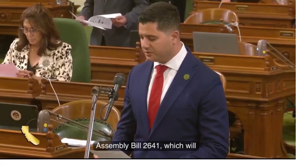 A California lawmaker who tried to force a vote Tuesday on a bill that would have ended sanctuary protections for illegal immigrants convicted of sex crimes against minors had his microphone cut off before the legislation was kicked aside.  Assemblyman Bill Essayli motioned to