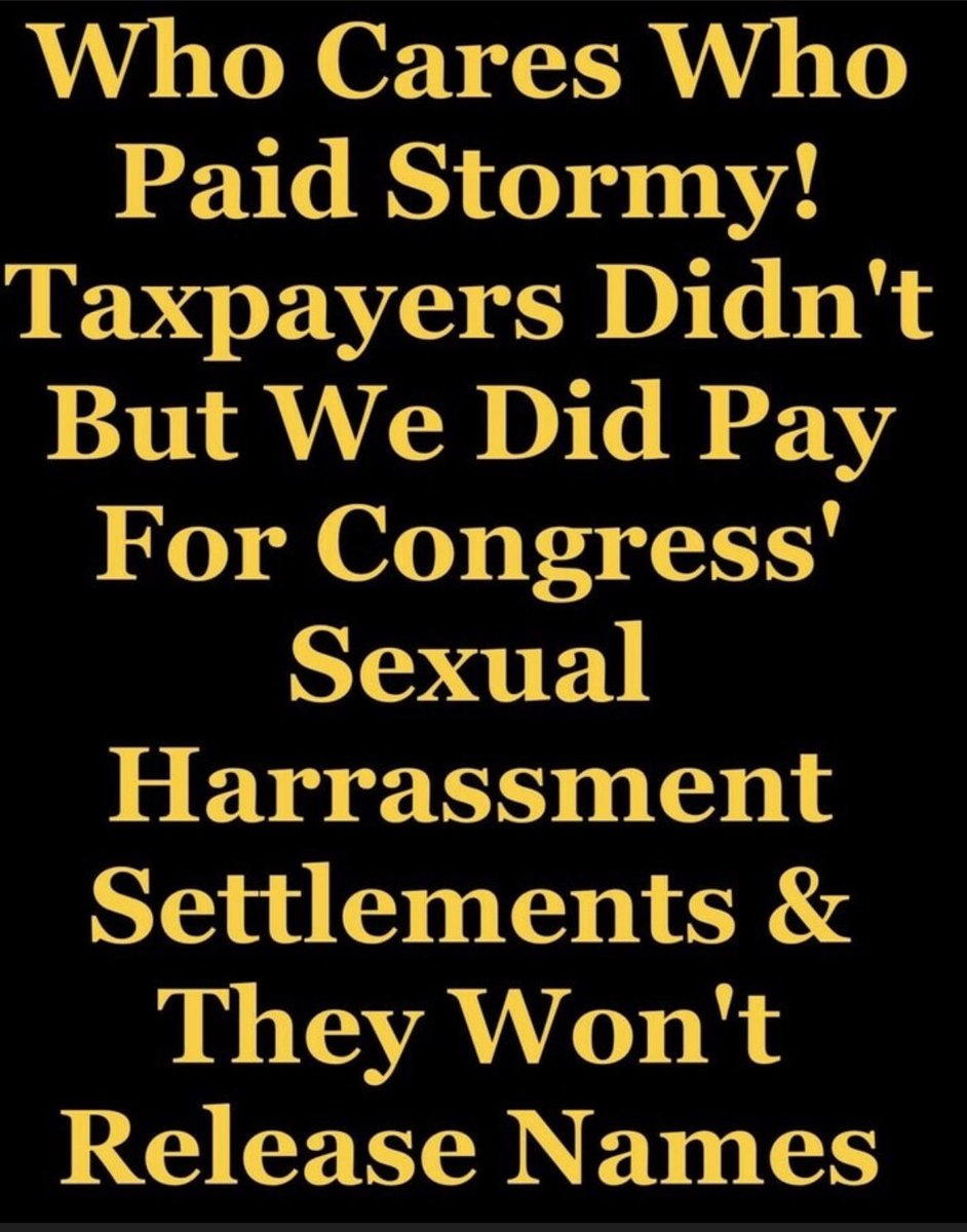 Release the names. Not our job to pay for Congress’ indiscretions!! Do you agree, pissed???