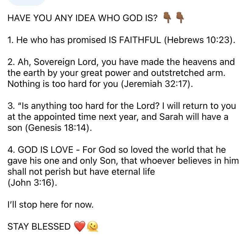 There’s so much to write about WHO GOD IS and WHO WE ARE IN HIM…I haven’t even begin to scratch on the surface here 👇🏾👇🏾